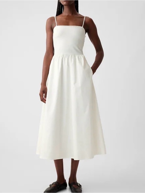 GAP Dresses & Skirts - NWT Gap Mixed Media Midi Dress Off White Size XS Petite